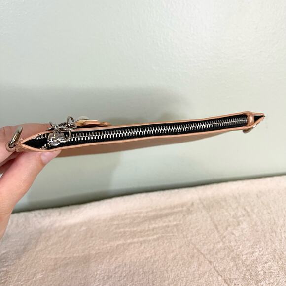 Zac Posen Extra Small Rose Gold Flower Faux Leather Pouch - Picture 6 of 7